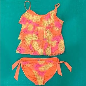 Justice Girls 18 Tankini Swimsuit🏄🏼‍♀️